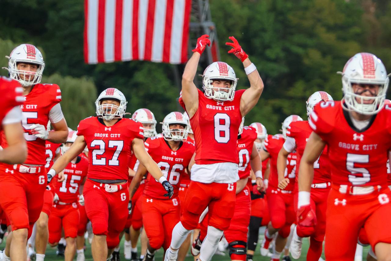 The annual Grove City College football night game