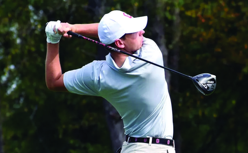 Luke Gronbeck took first at the Franciscan University Invitational, topping the 40-man field.