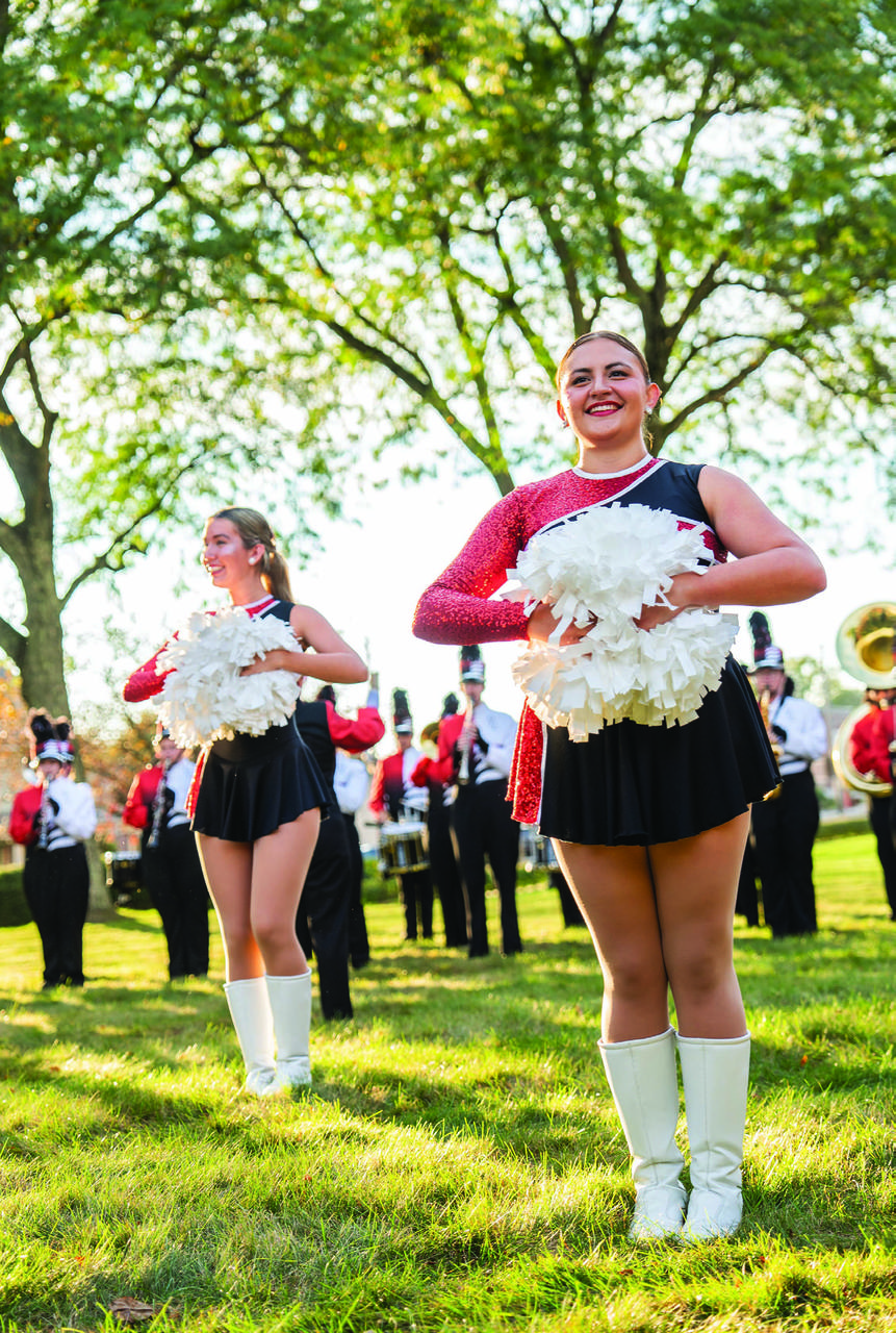 The Grove City College Marching Band performs at events across campus.