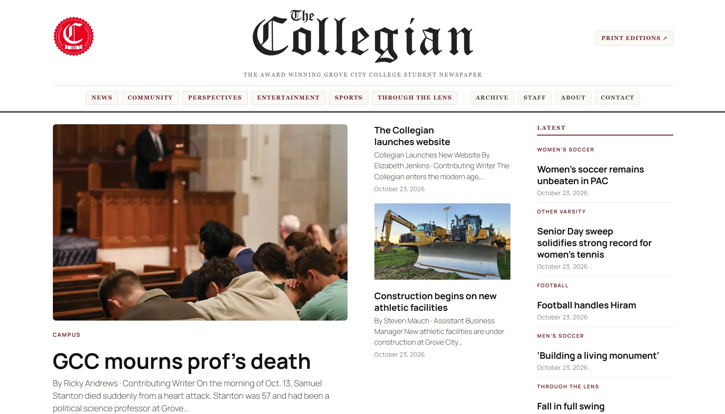 The Collegian launches website